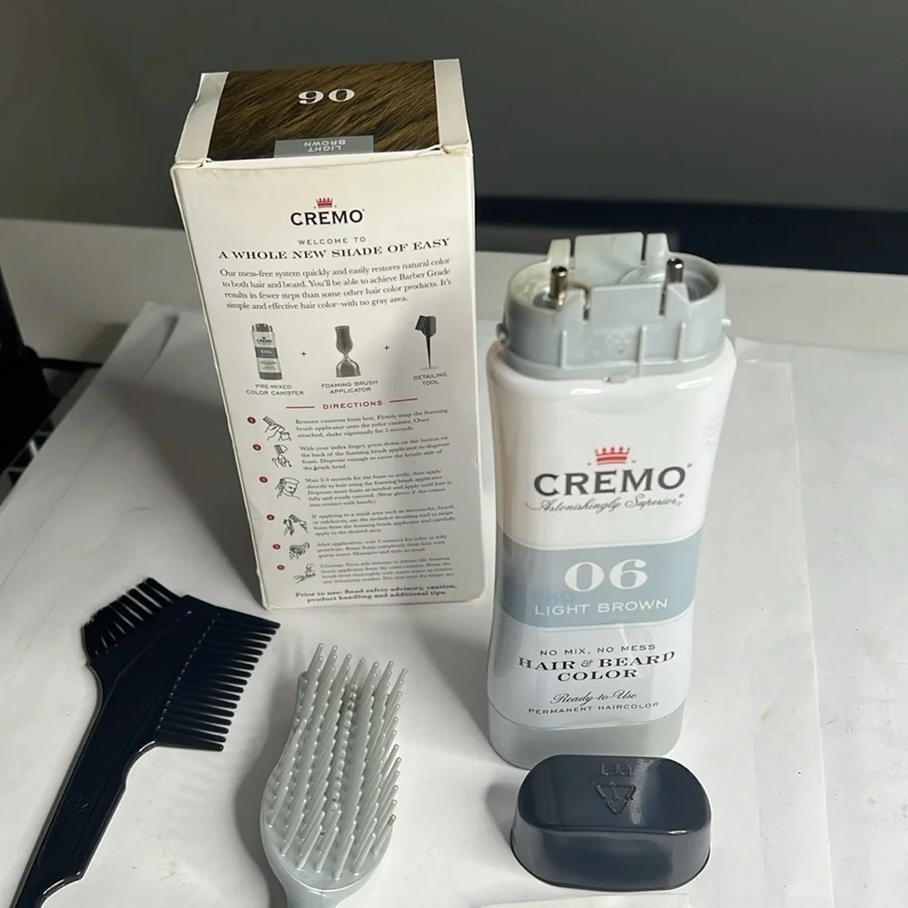 Cremo 06 Light Brown No Mix No Mess Hair and Beard Color New in Box